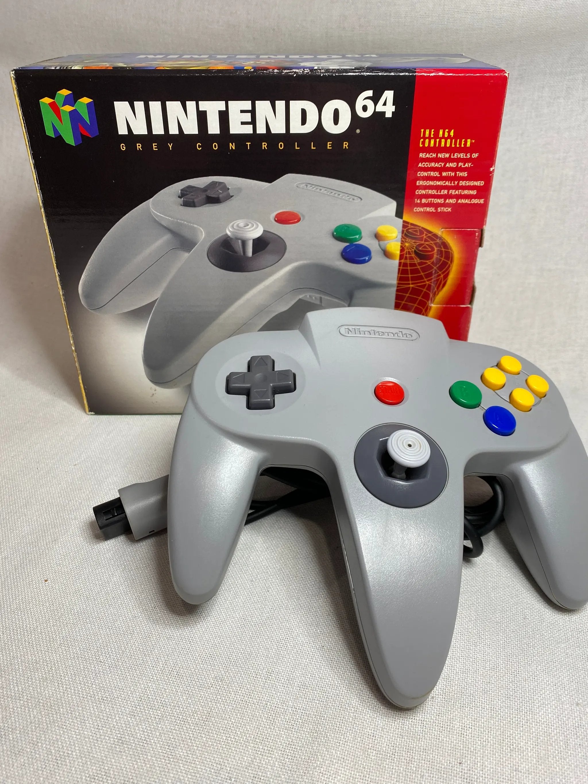 Controller | Nintendo N64 | Grey Boxed Controller Video Game Console Accessories Controllers & Attachments Nintendo
