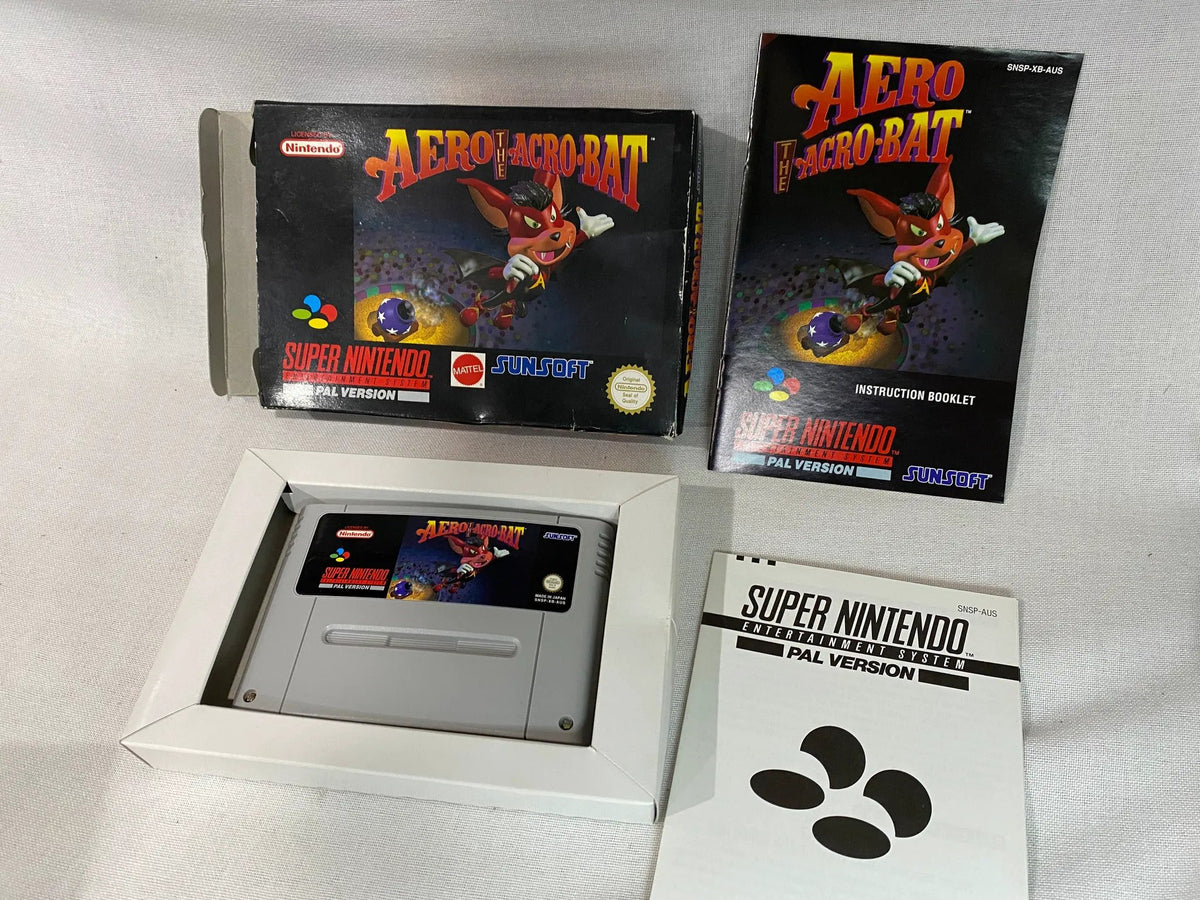 Game | Super Nintendo SNES | Aero The Acro-Bat Physical Video Games Game Nintendo