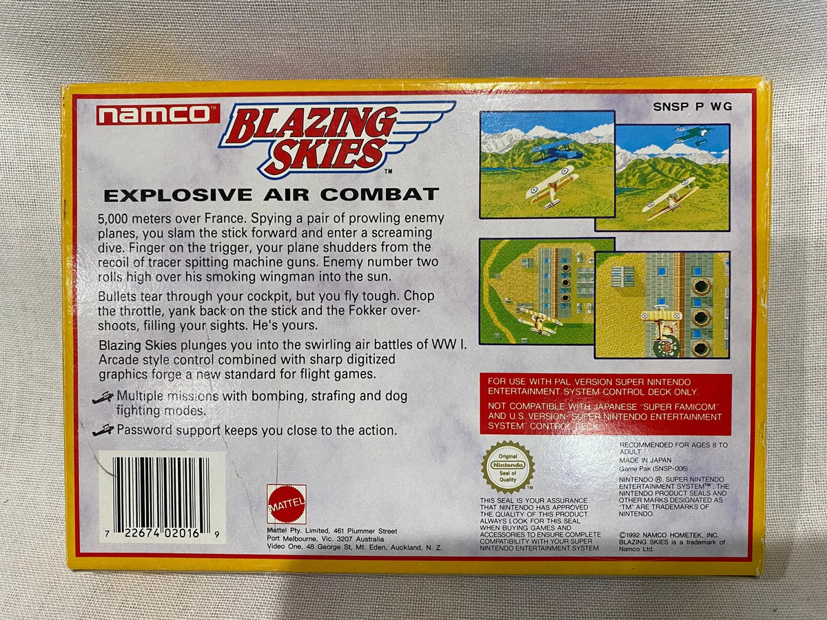 Game | Super Nintendo SNES | Blazing Skies Physical Video Games Game Nintendo