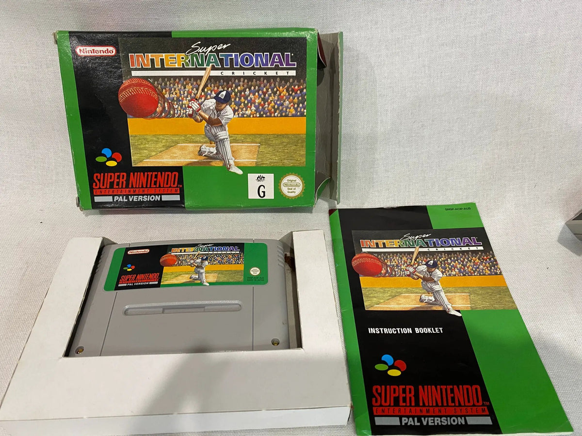 Game | Super Nintendo SNES | Super International Cricket Physical Video Games Game Nintendo