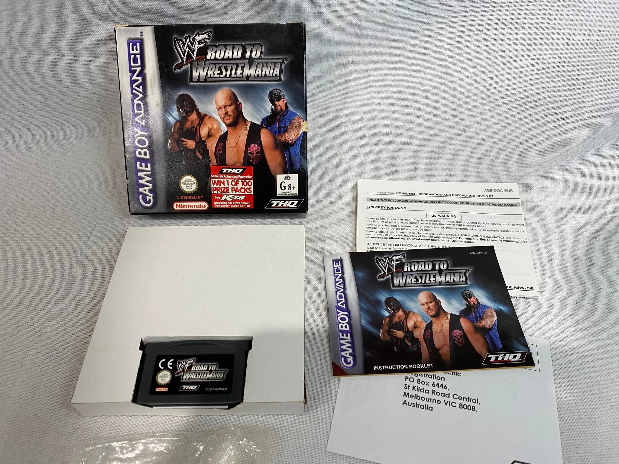 Game | Nintendo Game Boy Advance GBA | WWE Road To WrestleMania Physical Video Games Game Nintendo