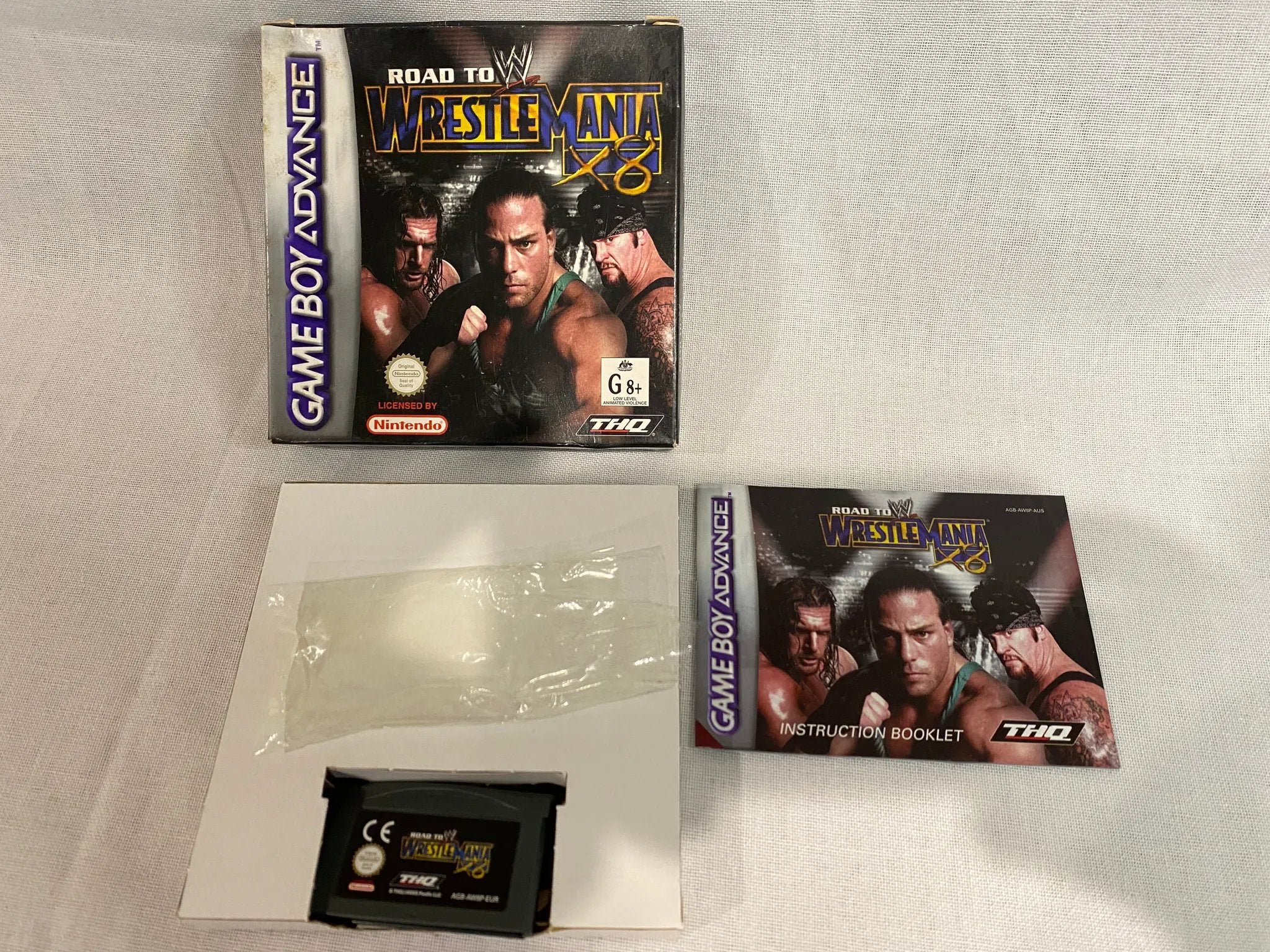 Game | Nintendo Game Boy Advance GBA | WWE Road To WrestleMania X8 Physical Video Games Game Nintendo