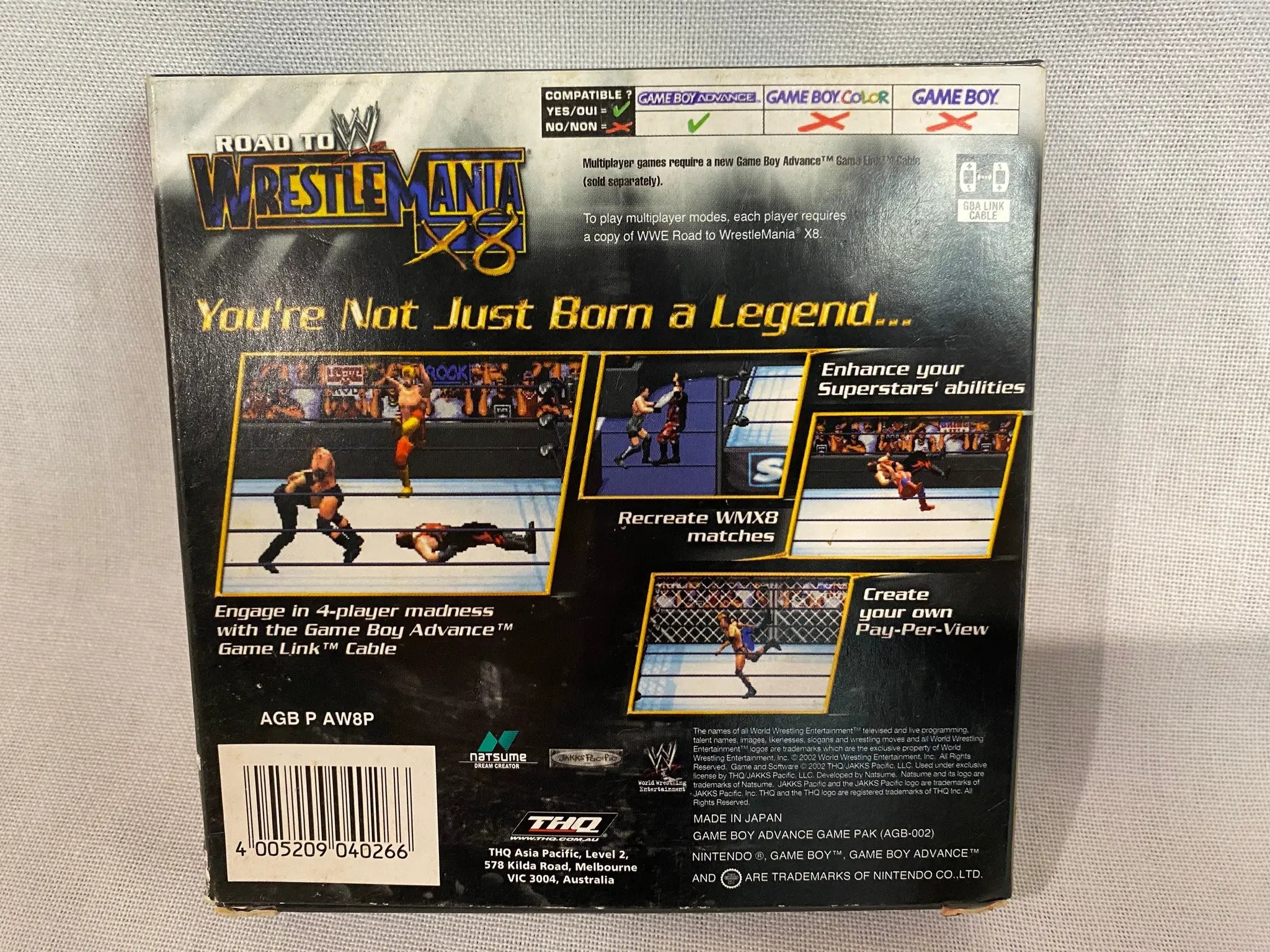Game | Nintendo Game Boy Advance GBA | WWE Road To WrestleMania X8 Physical Video Games Game Nintendo