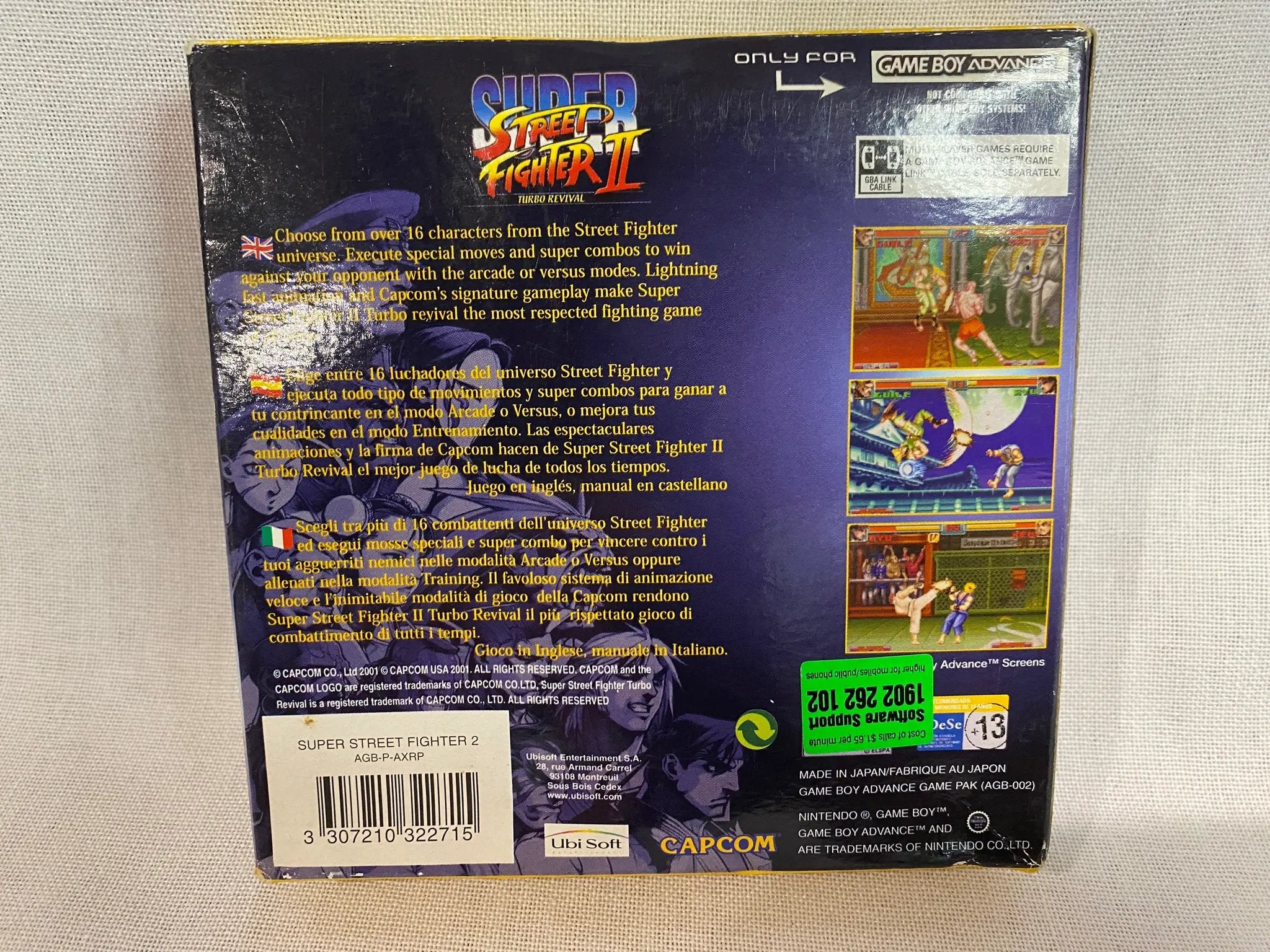 Game | Nintendo Game Boy Advance GBA | Super Street Fighter II Turbo Revival Physical Video Games Game Nintendo