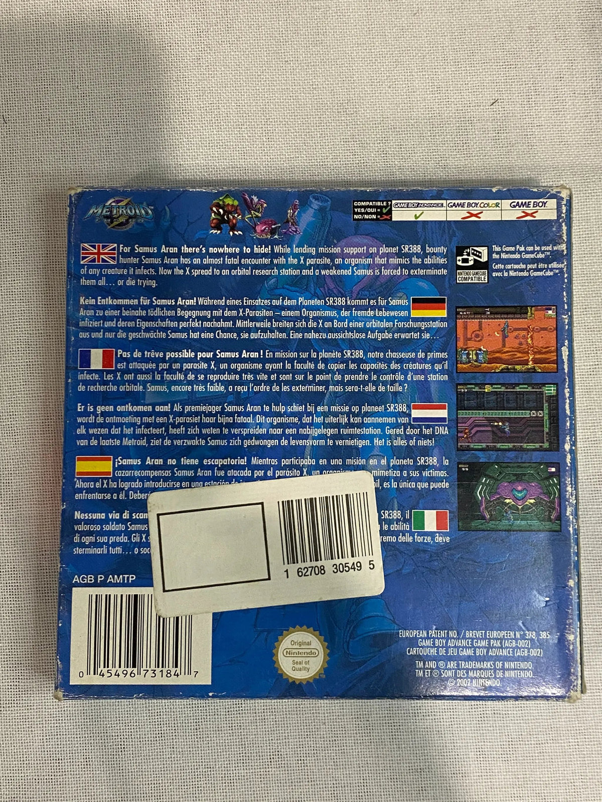 Game | Nintendo Game Boy Advance GBA | Metroid Fusion Physical Video Games Game Nintendo
