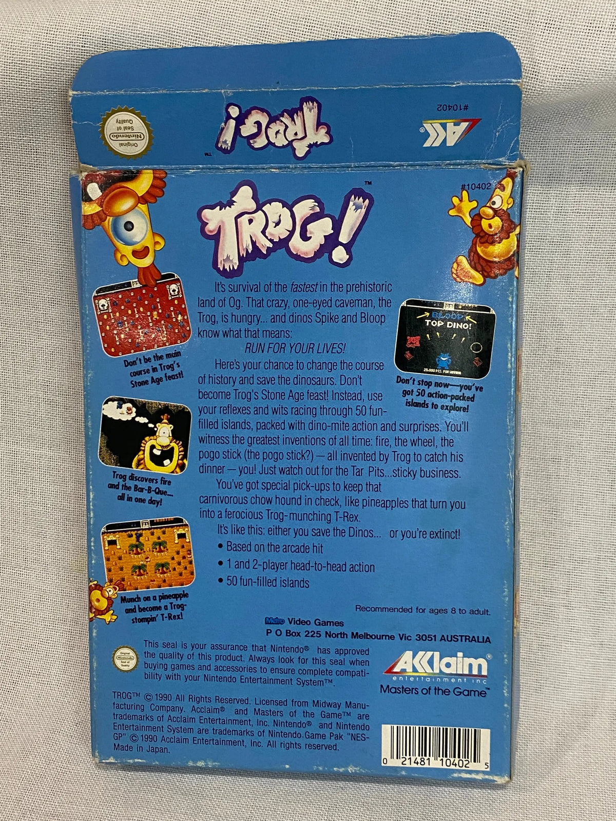 Game | Nintendo NES | Trog Physical Video Games Game Nintendo
