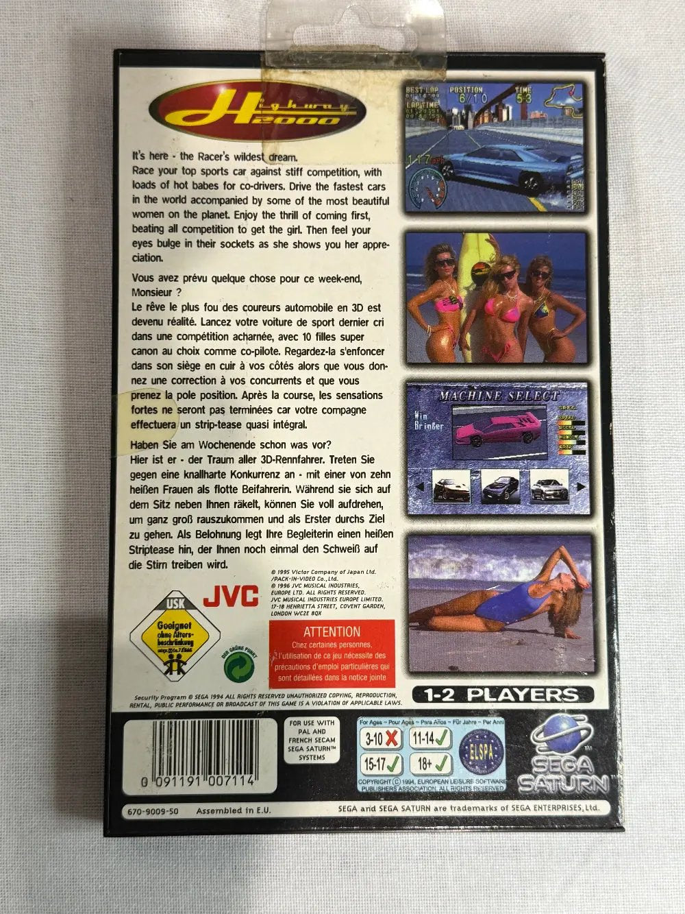 Game | Sega Saturn | Highway 2000 Physical Video Games Game Sega