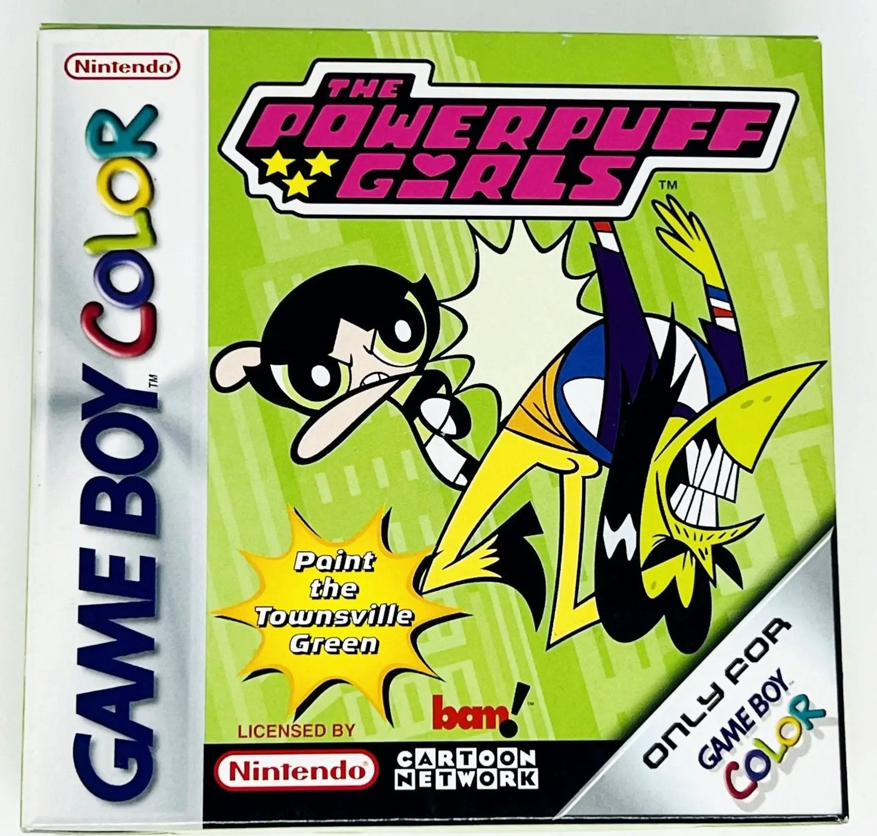 Game | Nintendo Game Boy Color GBC | Powerpuff Girls: Paint The Townsville Green Physical Video Games Game Nintendo
