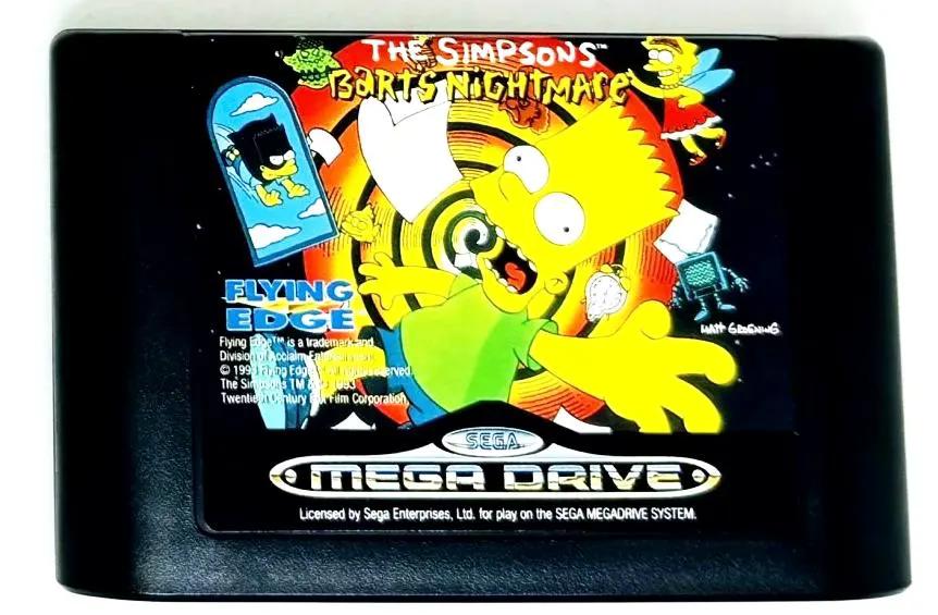 Game | Sega Mega Drive | The Simpsons: Bart's Nightmare Physical Video Games Game Sega