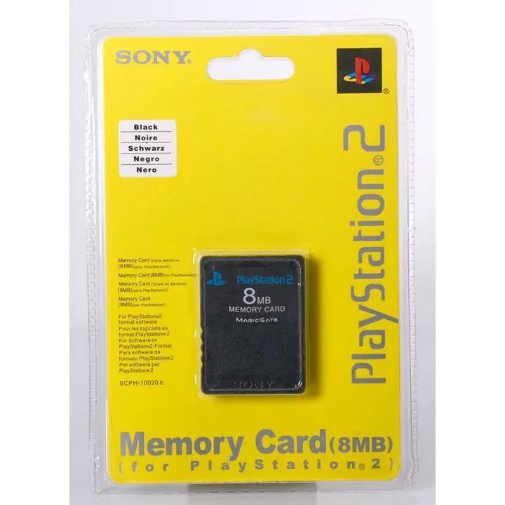 Accessory | PlayStation PS2 | Sealed Genuine 8MB Memory Card Black Home Game Console Accessories Accessory Sony