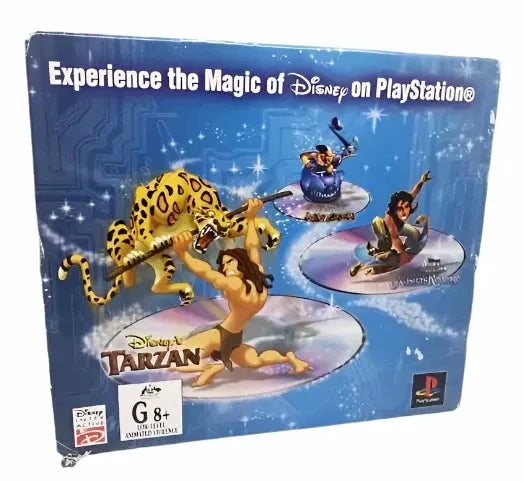 Game | Sony PlayStation PS1 | Triple Pack Tarzan, Aladdin & Emperor's New Groove Physical Video Games Game Sony