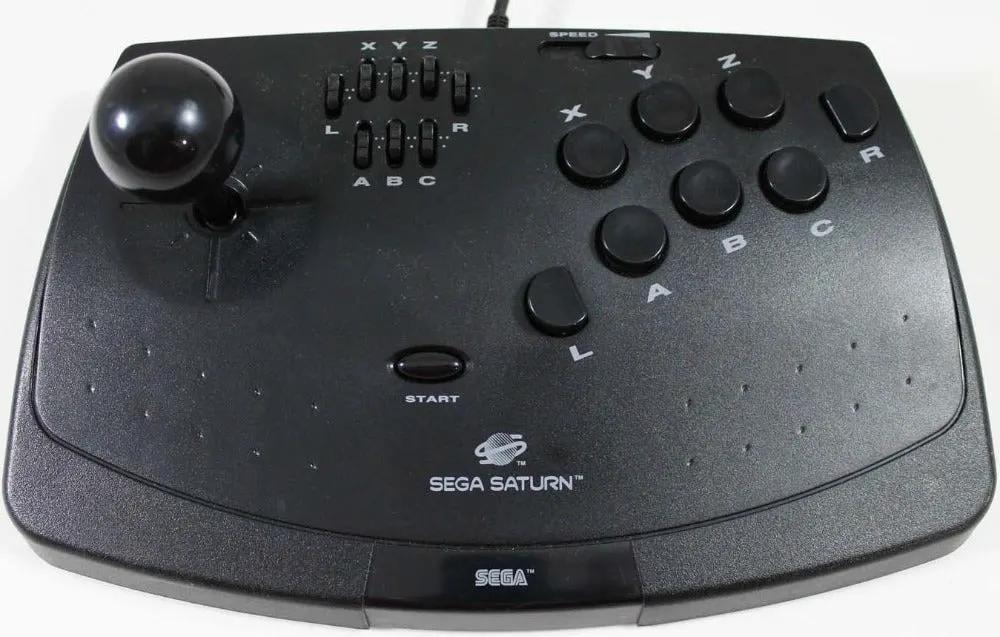 Controller | Sega Saturn | Black Virtua Stick Joystick MK-80112 Joystick Controllers Controllers & Attachments Sega