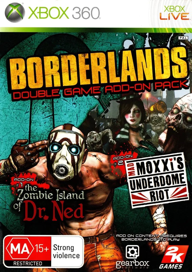 Game | Xbox 360 | Borderlands Double Game Add-On Pack Physical Video Games Game Microsoft