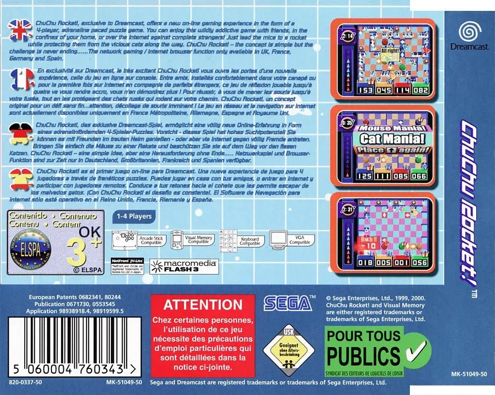Game | Sega Dreamcast | ChuChu Rocket! Physical Video Games Game Sega