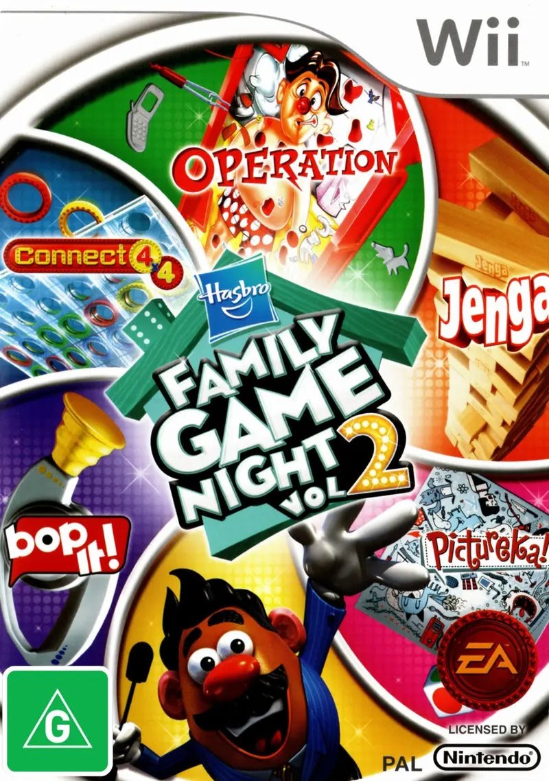 Game | Nintendo Wii | Hasbro Family Game Night Vol 2 Physical Video Games Game Nintendo