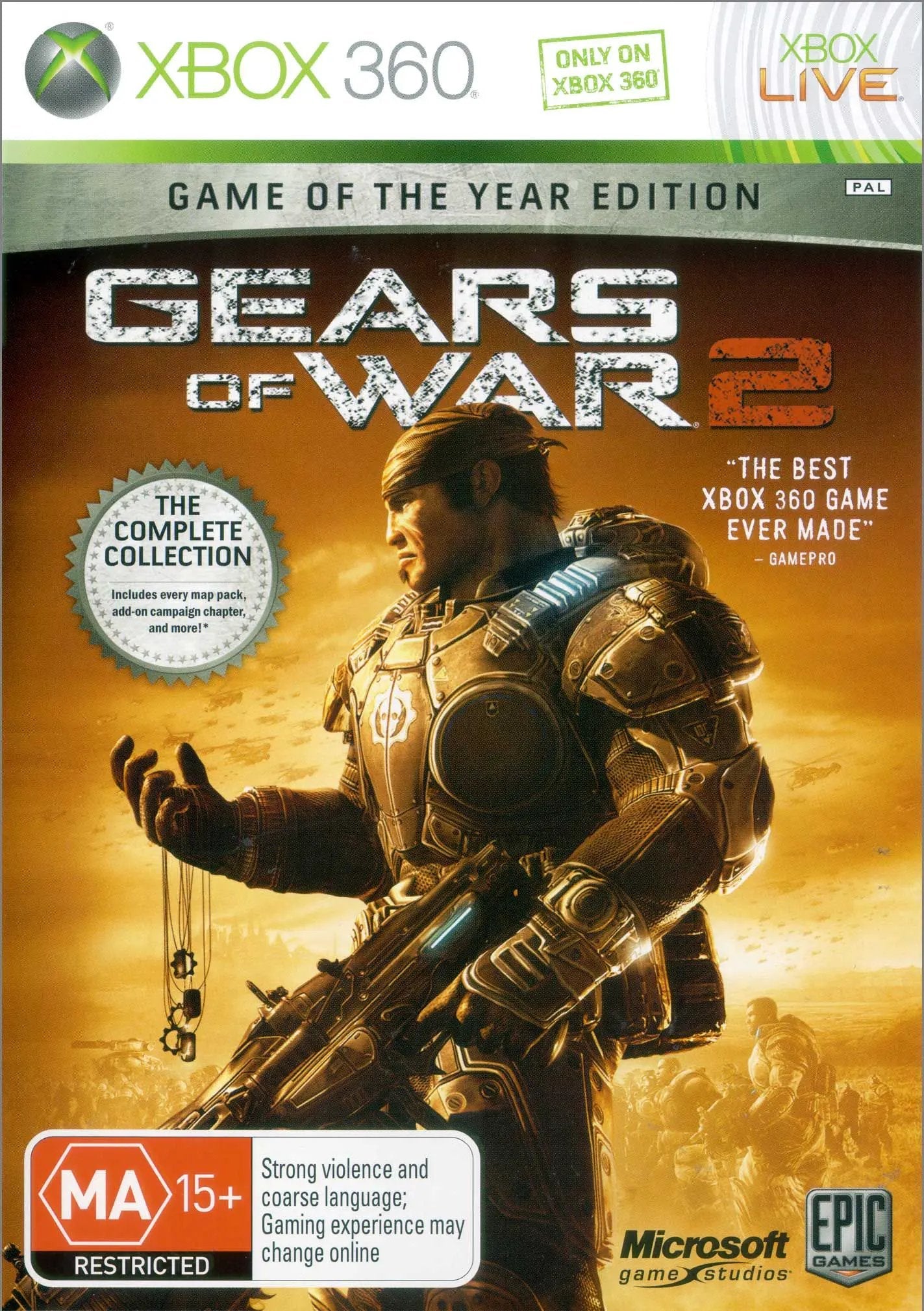 Game | Xbox 360 | Gears Of War 2 (Game Of The Year Edition) Physical Video Games Game Microsoft