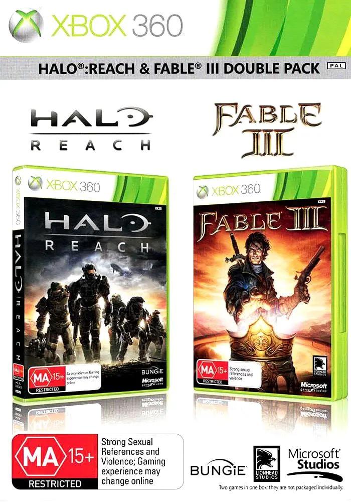 Game | Xbox 360 | Fable III + Halo Reach Double Pack Physical Video Games Game Microsoft