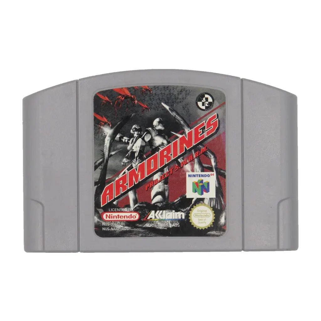Game | Nintendo N64 | Armorines Project SWARM Physical Video Games Game Nintendo
