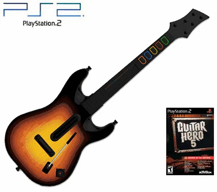 Controller | Sony PlayStation PS2 | Wireless Guitar Hero Guitar Game Controllers Controllers & Attachments Sony