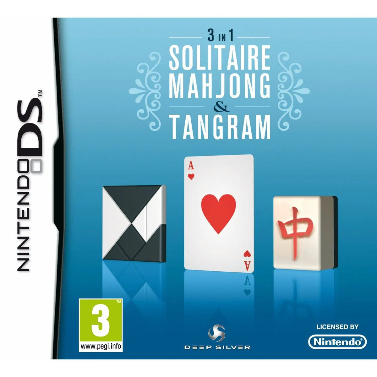 Game | Nintendo DS | Solitaire, Mahjong & Tangram : 3-IN-1 Physical Video Games Game Nintendo