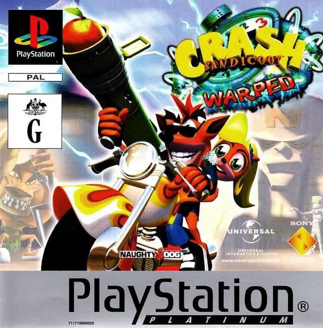 Game | Sony PlayStation PS1 | Crash Bandicoot 3 Warped (Platinum) Physical Video Games Game Sony