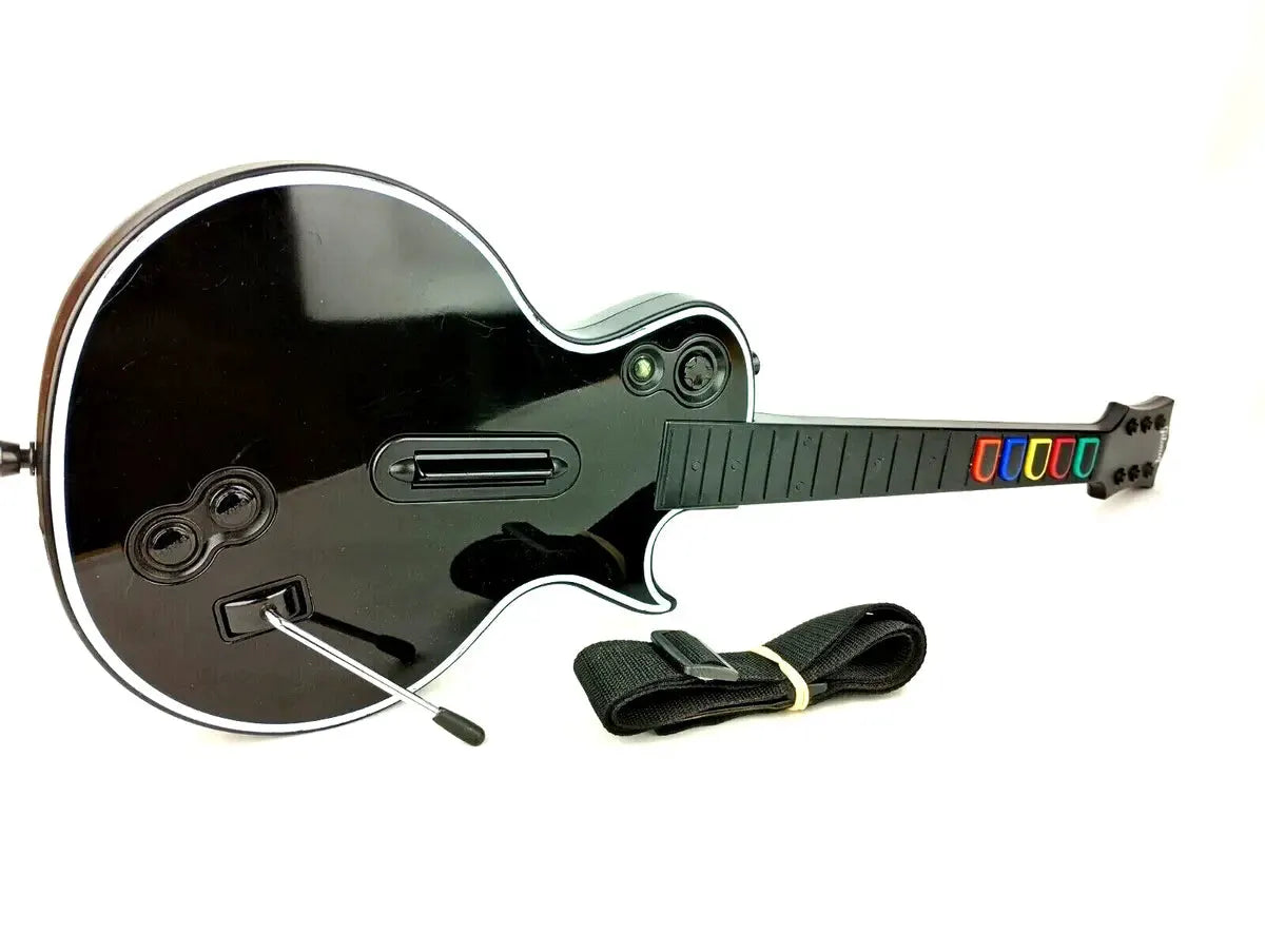Controller | Microsoft Xbox 360 | Gibson Black Guitar Hero Guitar Game Controllers Controllers & Attachments Microsoft
