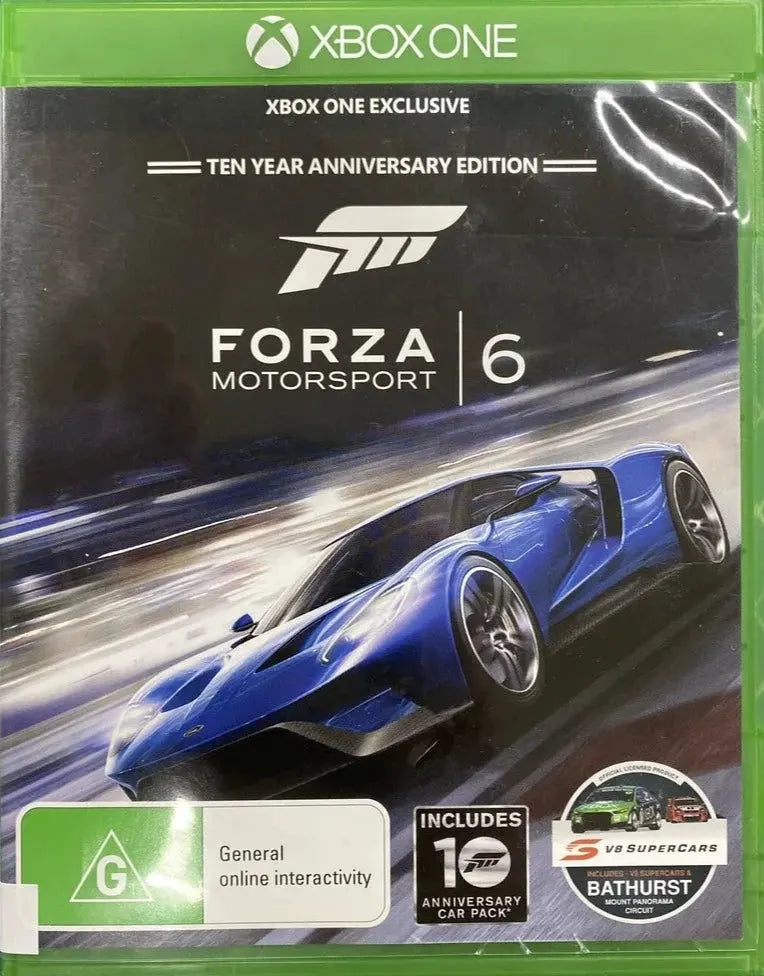 Game | Xbox One | Forza Motorsport 6 Ten Year Anniversary Physical Video Games Game Microsoft