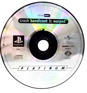 Game | Sony PlayStation PS1 | Crash Bandicoot 3 Warped (Platinum) Physical Video Games Game Sony
