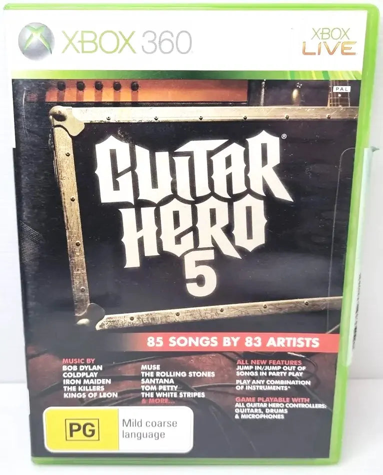 Game | Xbox 360 | Guitar Hero 5 Physical Video Games Game Microsoft