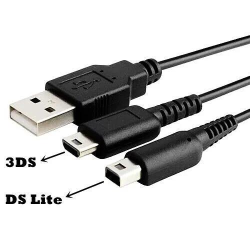 Accessory | Nintendo DS Lite DSi 2DS 3DS | USB duo charge cable Home Game Console Accessories Accessory Nintendo