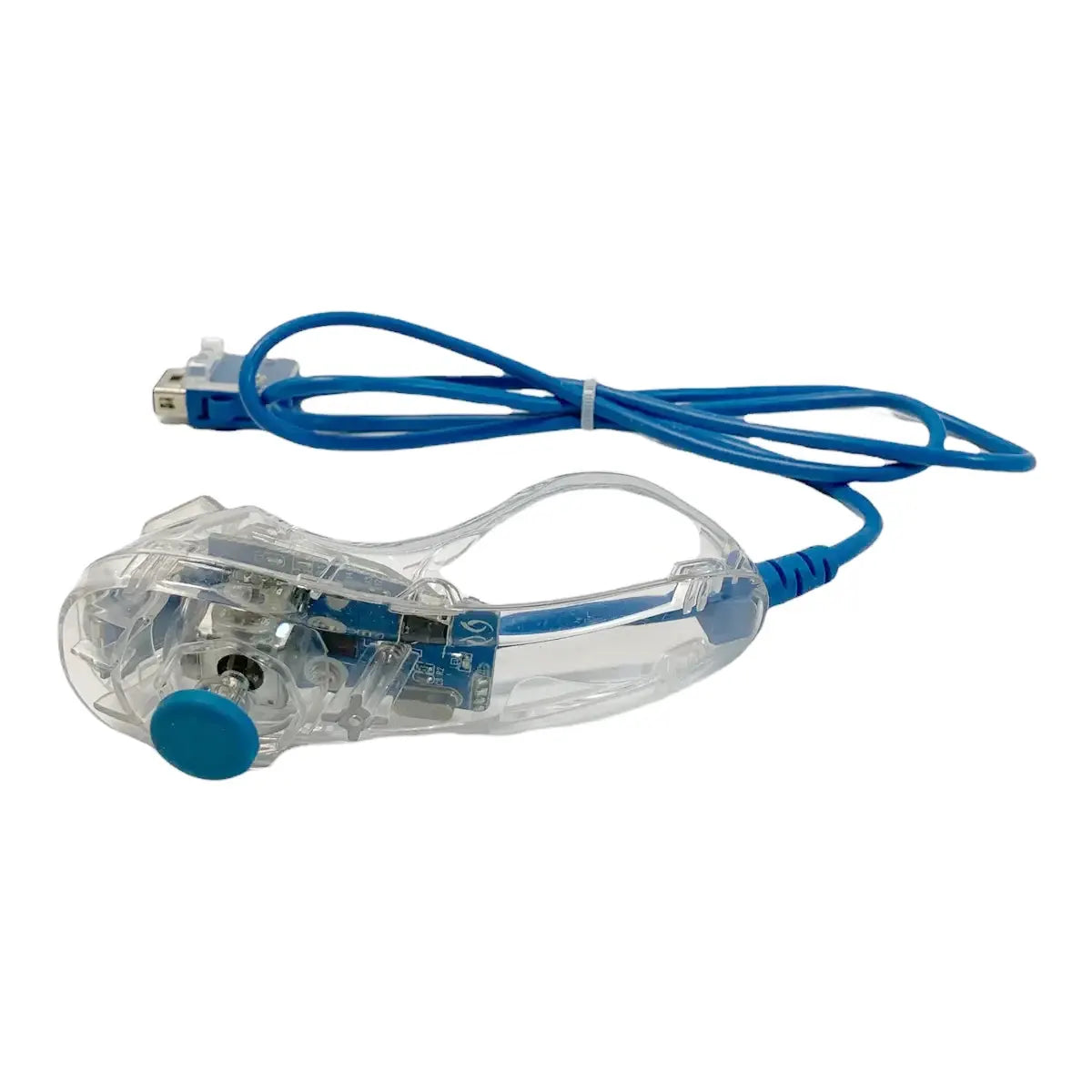 Controller | Nintendo Wii | Transparent Blue Afterglow Nunchuk Game Controllers Controllers & Attachments Nintendo