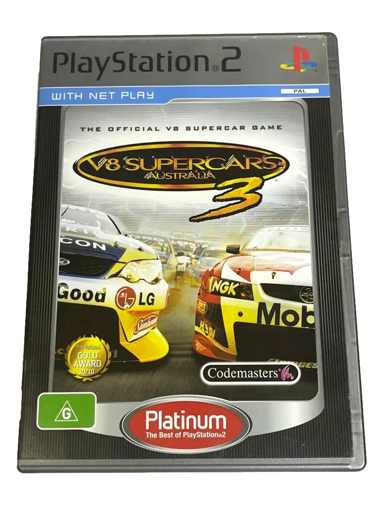 Game | Sony PlayStation PS2 | V8 Supercars 3 (Platinum) Physical Video Games Game Sony