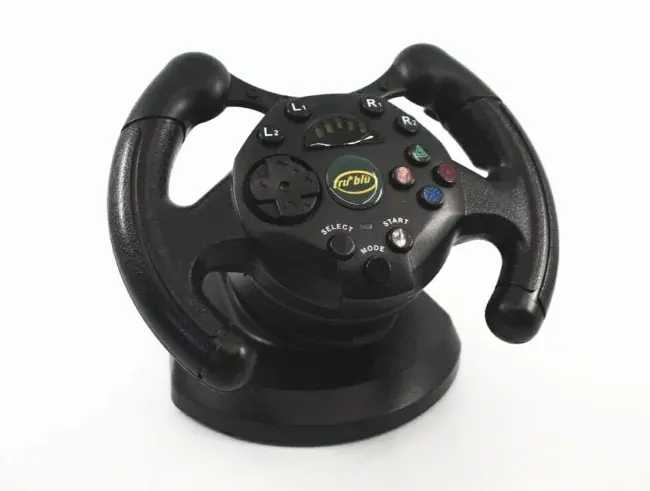 Controller | Sony PlayStation PS1 PS2 | Tru-Blu Wheel Controller Video Game Console Accessories Controllers & Attachments Sony