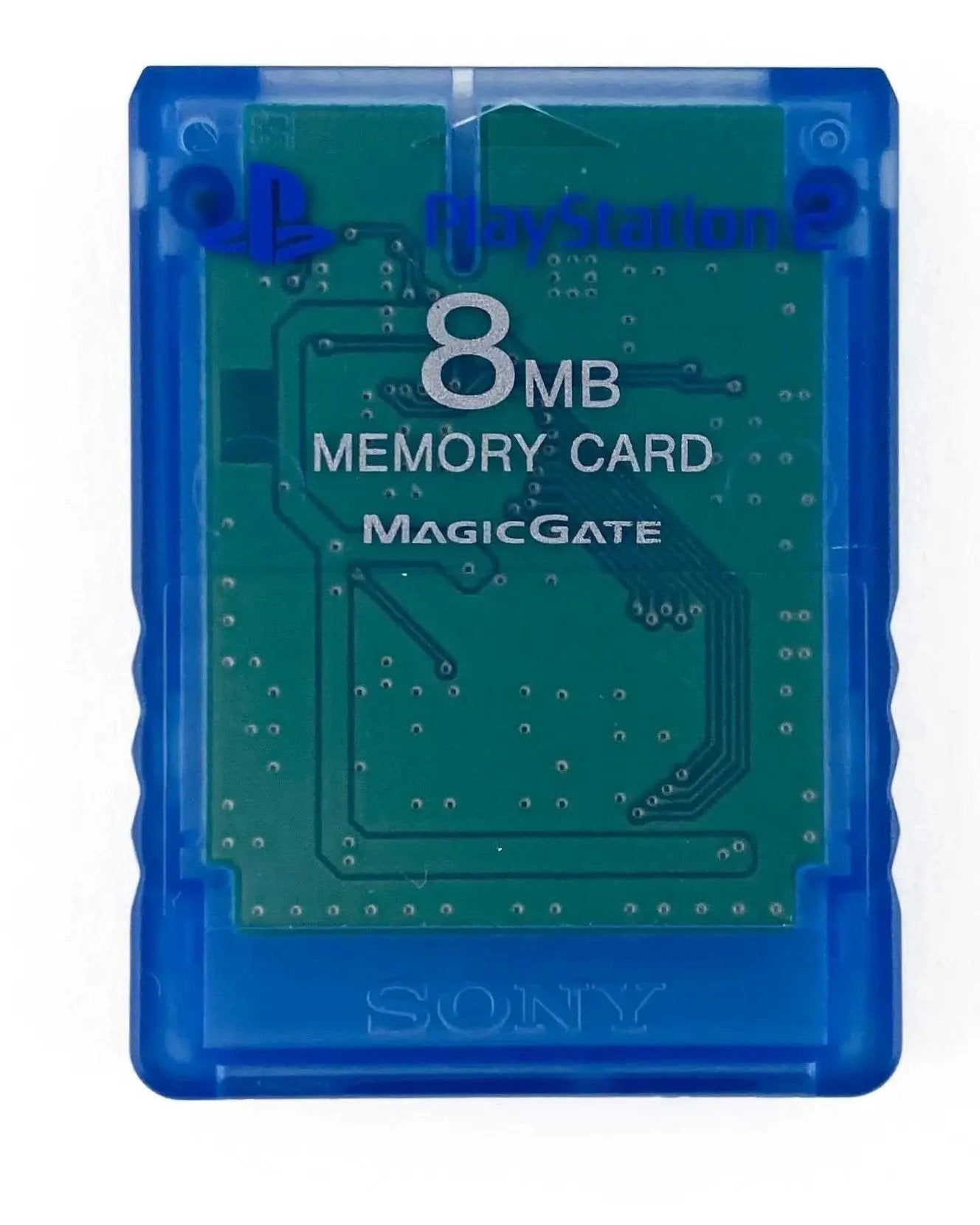 Accessory | PlayStation PS2 | Genuine 8MB Memory Card Clear Blue Home Game Console Accessories Accessory Sony
