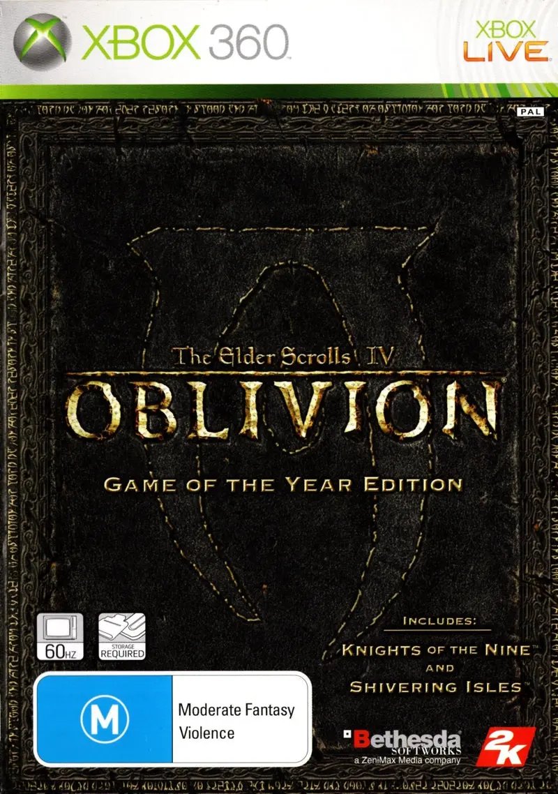 Game | Xbox 360 | Elder Scrolls IV: Oblivion (Game Of The Year Edition) Physical Video Games Game Microsoft