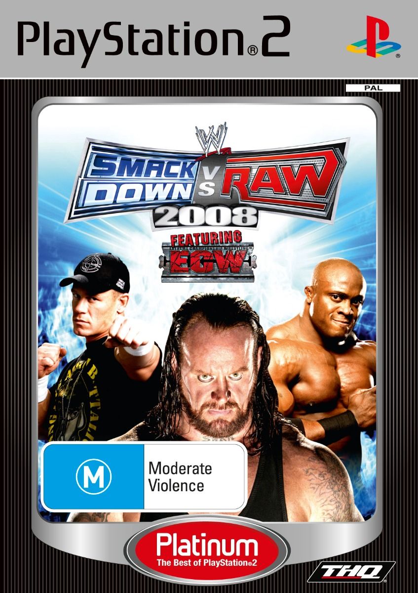 Game | Sony PlayStation PS2 | SmackDown Vs Raw 2008 (Platinum)