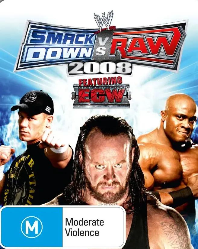 Game | Sony PlayStation PS2 | SmackDown Vs Raw 2008 Physical Video Games Game Sony
