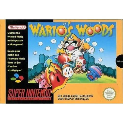 Game | Super Nintendo SNES | Wario's Woods Physical Video Games Game Nintendo