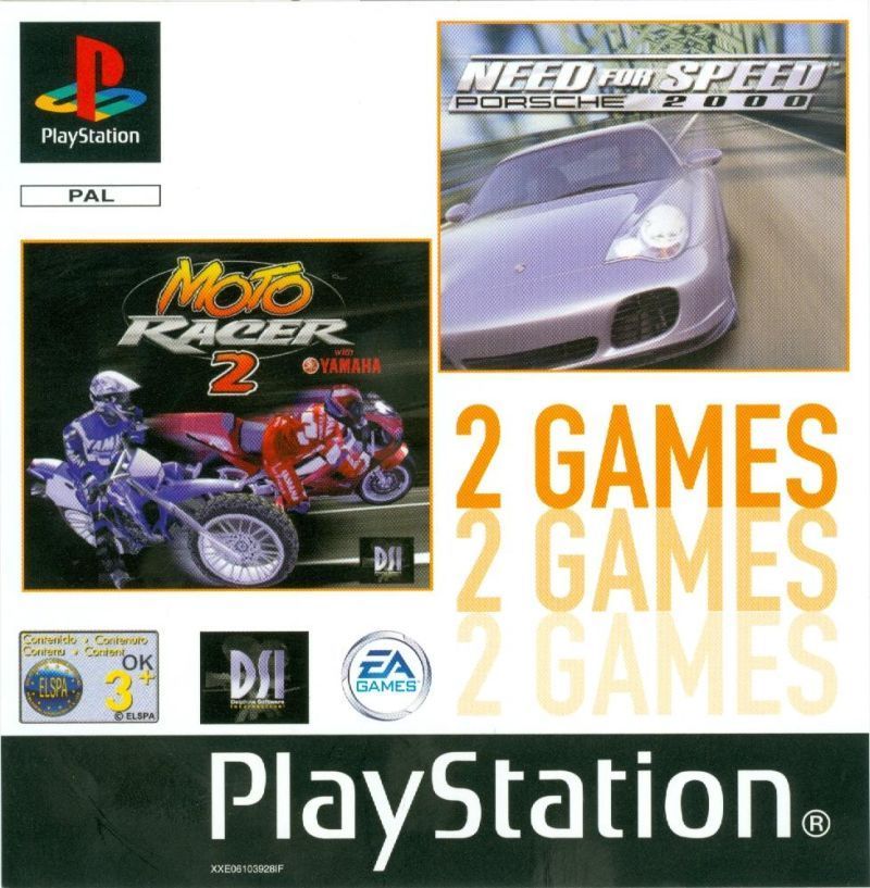 Game | Sony PlayStation PS1 | Need For Speed: Porsche 2000 + Moto Racer 2