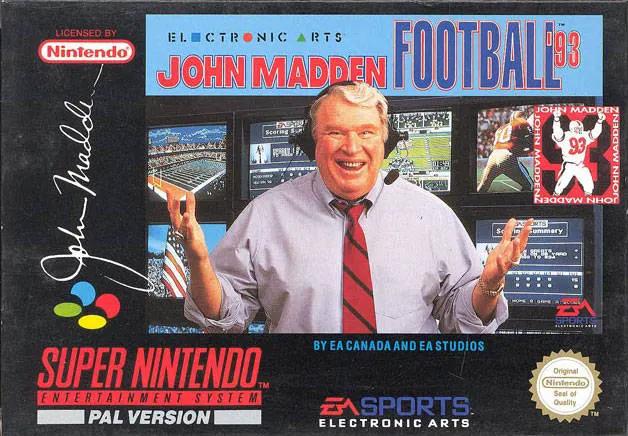 Game | Super Nintendo SNES | John Madden Football '93 Physical Video Games Game Nintendo