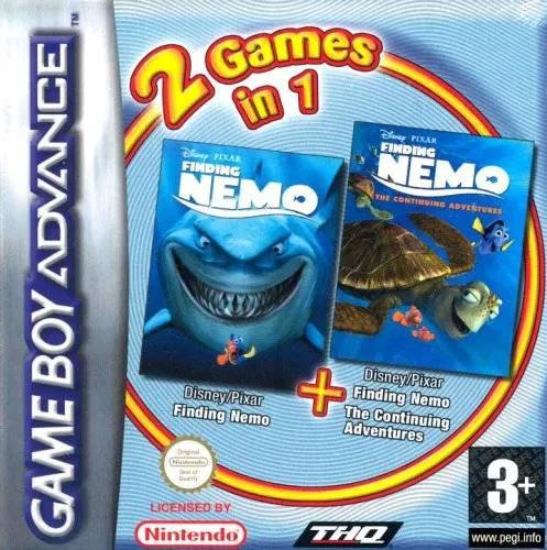 Game | Nintendo Game Boy Advance GBA | Finding Nemo + Finding Nemo: The Continuing Adventures Physical Video Games Game Nintendo