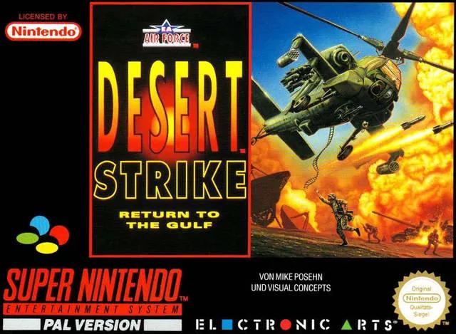 Game | Super Nintendo SNES | Desert Strike Return To The Gulf Physical Video Games Game Nintendo