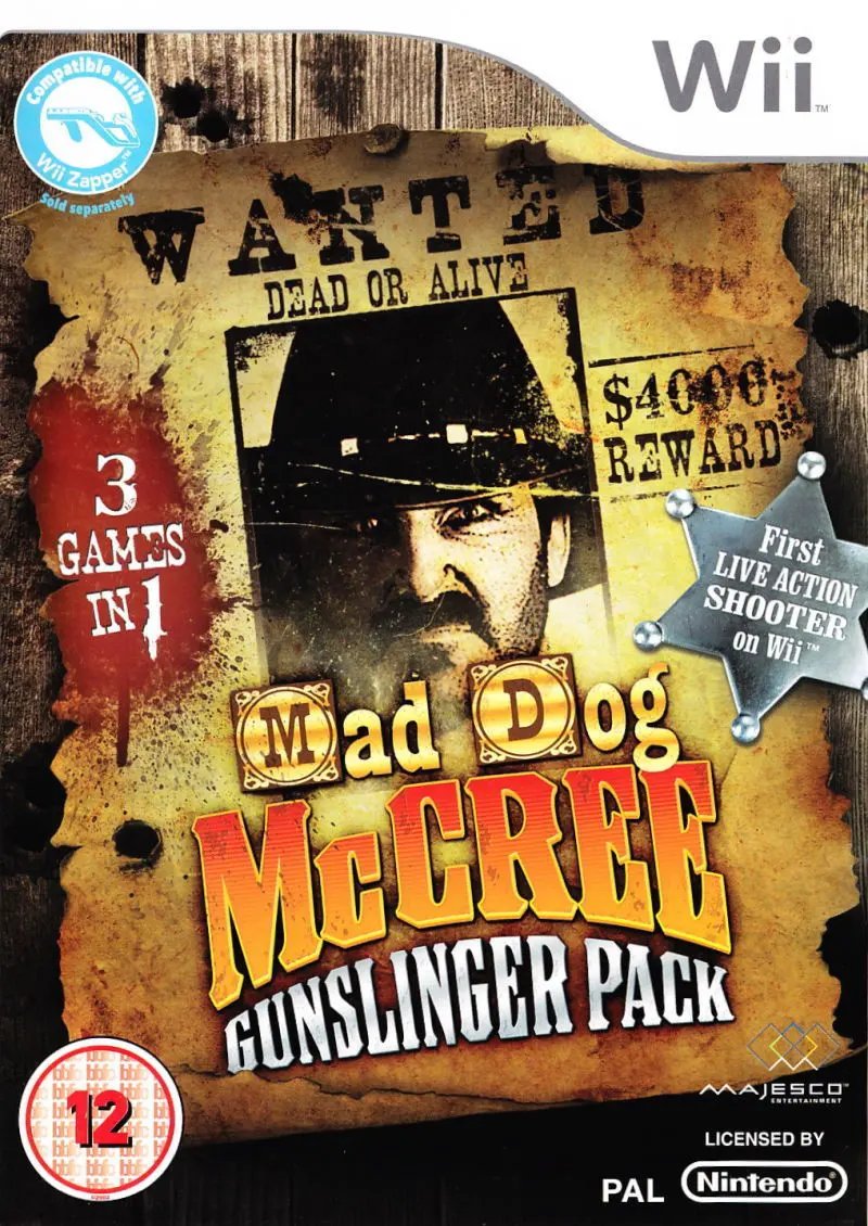 Game | Nintendo Wii | Mad Dog McCree Gunslinger Pack Physical Video Games Game Nintendo