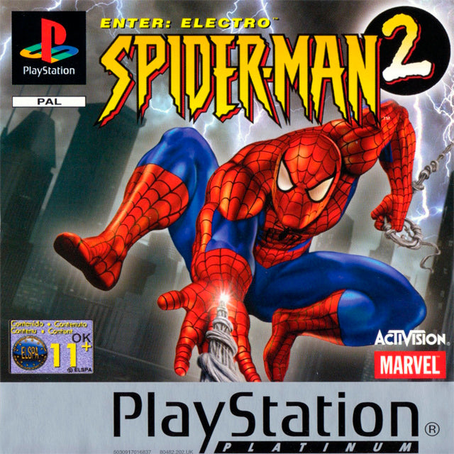 Game | Sony PlayStation PS1 | Spiderman 2 Enter Electro (Platinum)
