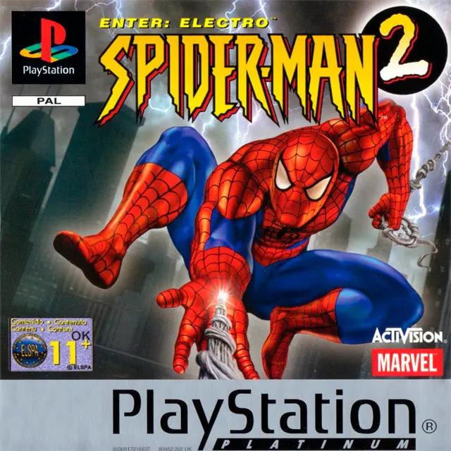 Game | Sony PlayStation PS1 | Spiderman 2 Enter Electro (Platinum) Physical Video Games Game Sony
