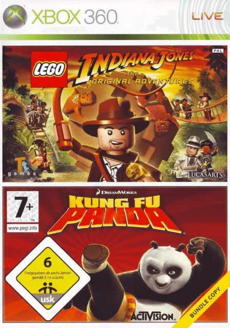 Game | Xbox 360 | LEGO Indiana Jones: The Original Adventures & Kung Fu Panda Bundle Physical Video Games Game Microsoft