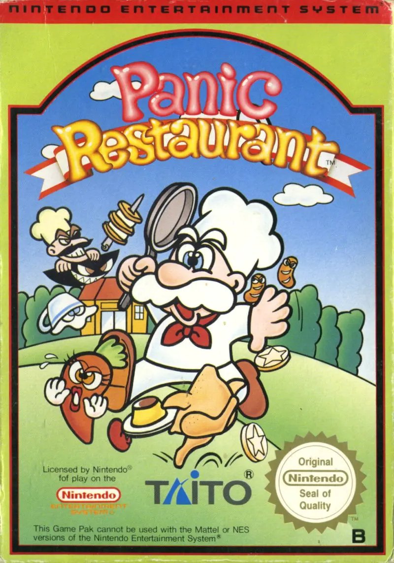 Game | Nintendo NES | Panic Restaurant Physical Video Games Game Nintendo