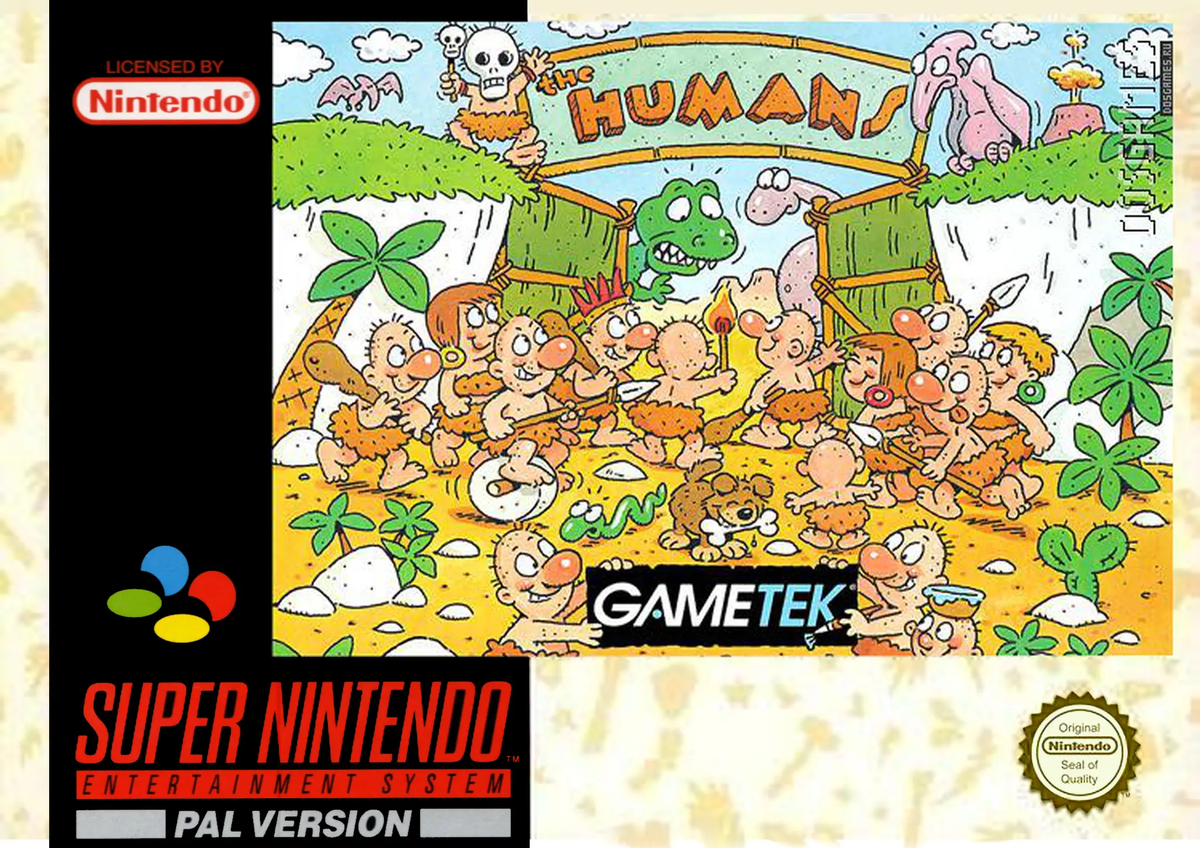 Game | Super Nintendo SNES | The Humans Physical Video Games Game Nintendo