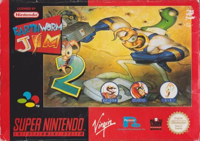 Game | Super Nintendo SNES | Earthworm Jim 2 Physical Video Games Game Nintendo