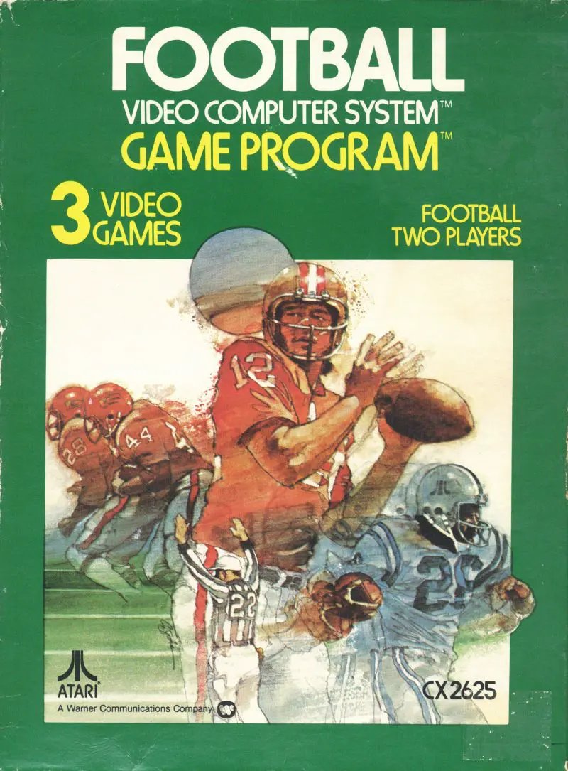 Game | Atari 2600 | Football (Text Label) Physical Video Games Game Atari